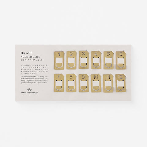 Traveler's Company Brass Number Clips 