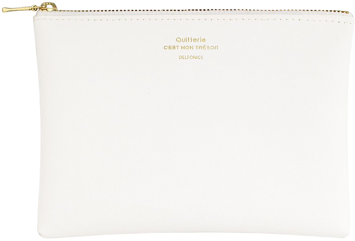 Quitterie Small Zip Pouch  White