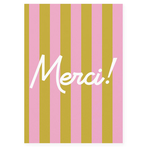Fin Studio Merci Stripes Thank You Card