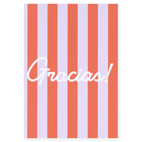 Fin Studio Gracias Stripes Thank You Card