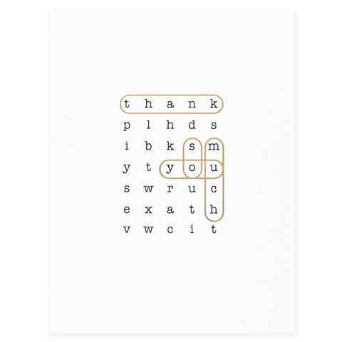 Fine Moments Word Search Thank You Card 