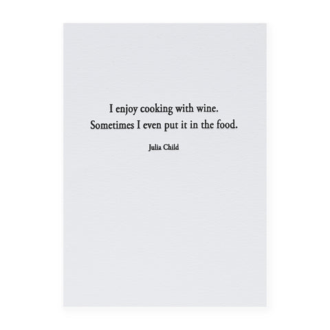 Hat Wig Glove Cooking Julia Child Greeting Card