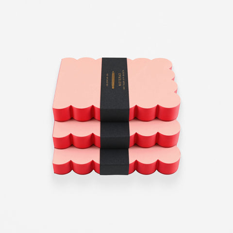 Idlewild Co. Scalloped Shaped Notepad | Peach + Persimmon Edge