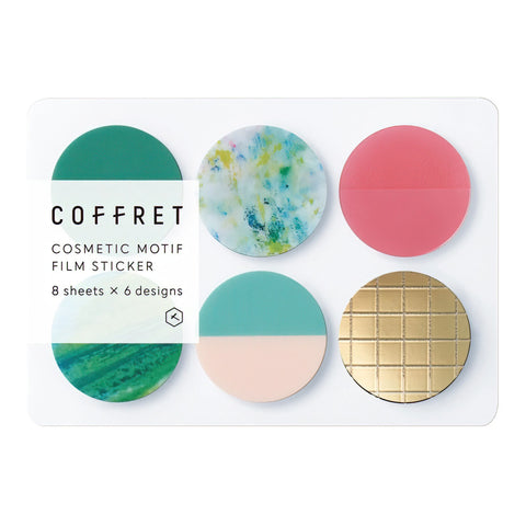Hitotoki Coffret Film Stickers Circle | Two Color Palettes Forest Green