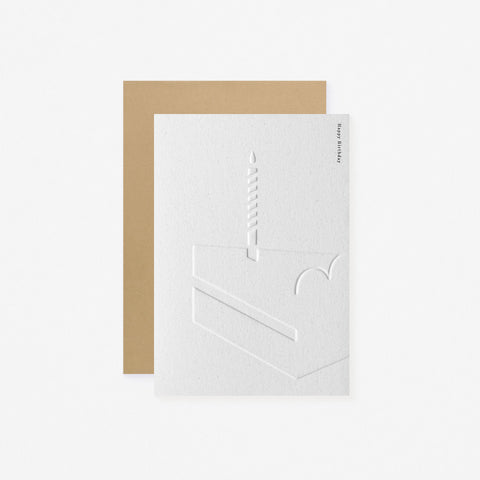 Kinshipped Cake Embossed Birthday Card 