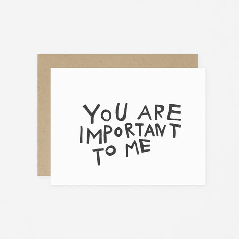 Rani Ban Co You Are Important To Me Greeting Card 