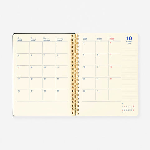 Delfonics Rollbahn 2026 Homme Monthly Planner Olive A5