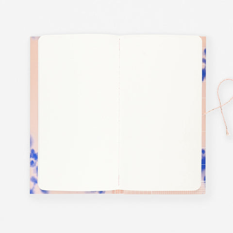 Tinne + Mia Blue Blossom Refillable Notebook With Japanese Closure