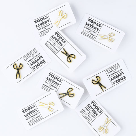 TOOLS to LIVEBY Scissors Enamel Pin | Black Or White 