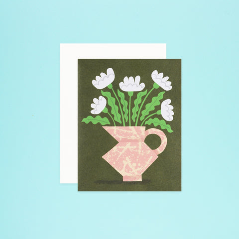 Lisa Jones Studio Jug with Flowers Greeting Card 