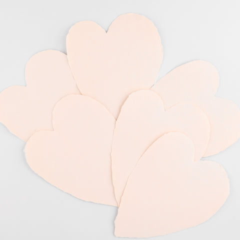 Oblation Papers & Press Blush Large Handmade Paper Hearts Boxed 