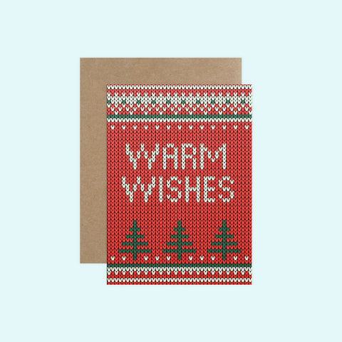 Poketo Warm Wishes Christmas Card 